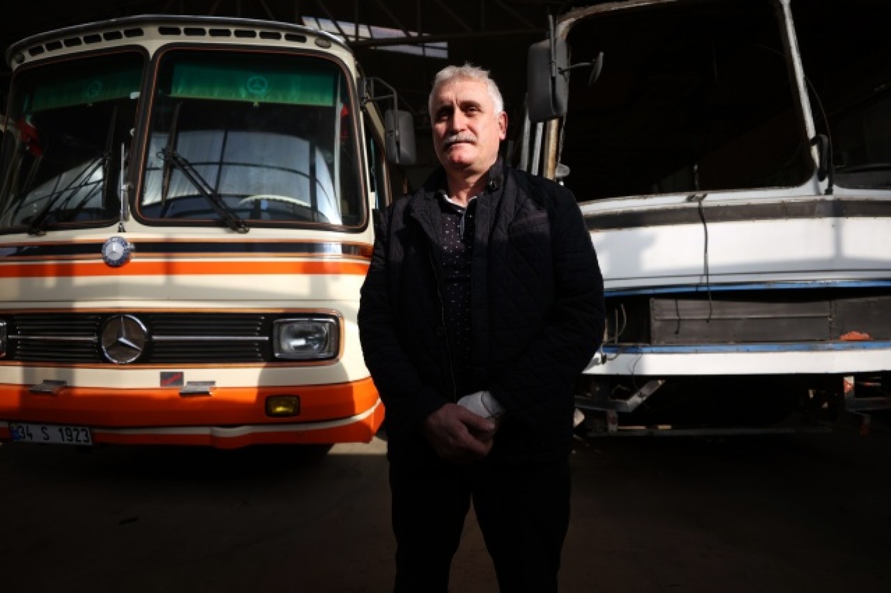 Eski otobüslere usta ellerden nostaljik dokunuş 2