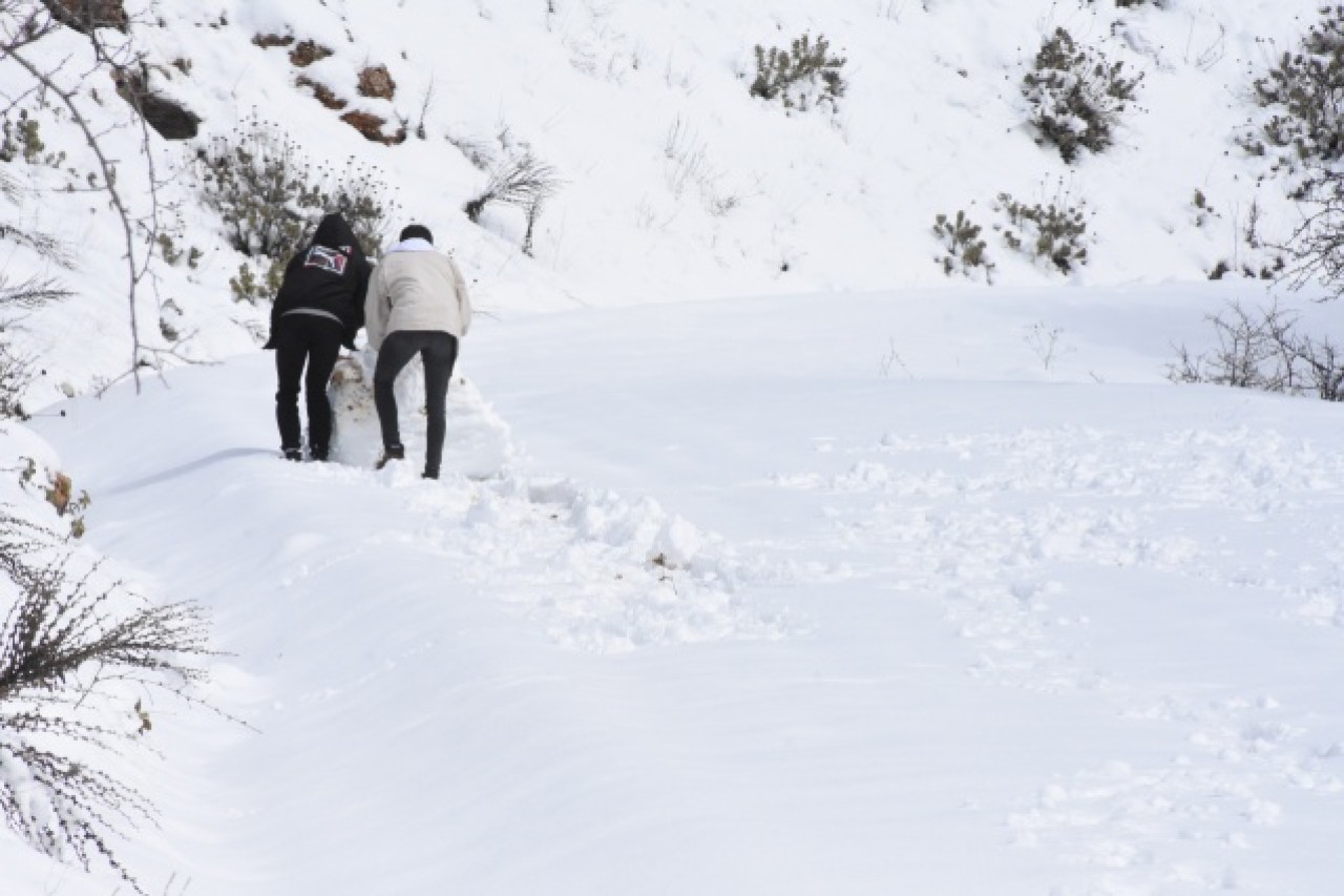 Muğla'nın yüksek kesimlerine kar yağdı 1