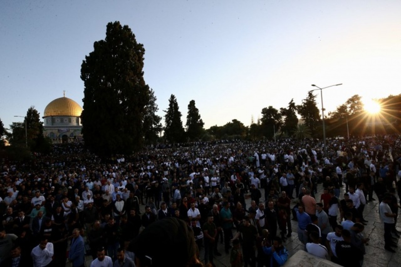 Mescid'i Aksa'da duygulandıran bayram namazı 4