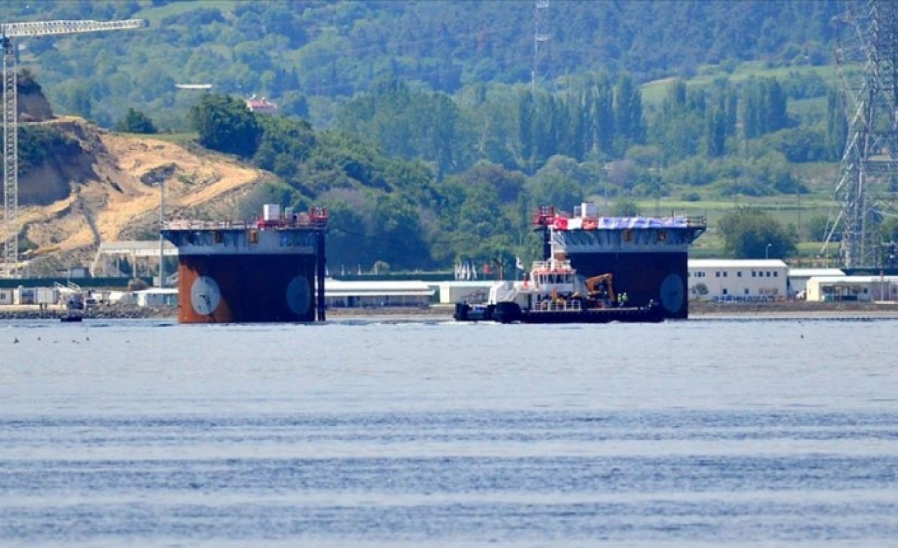 1915 Çanakkale Köprüsü'nün Avrupa kesonu suya batırıldı