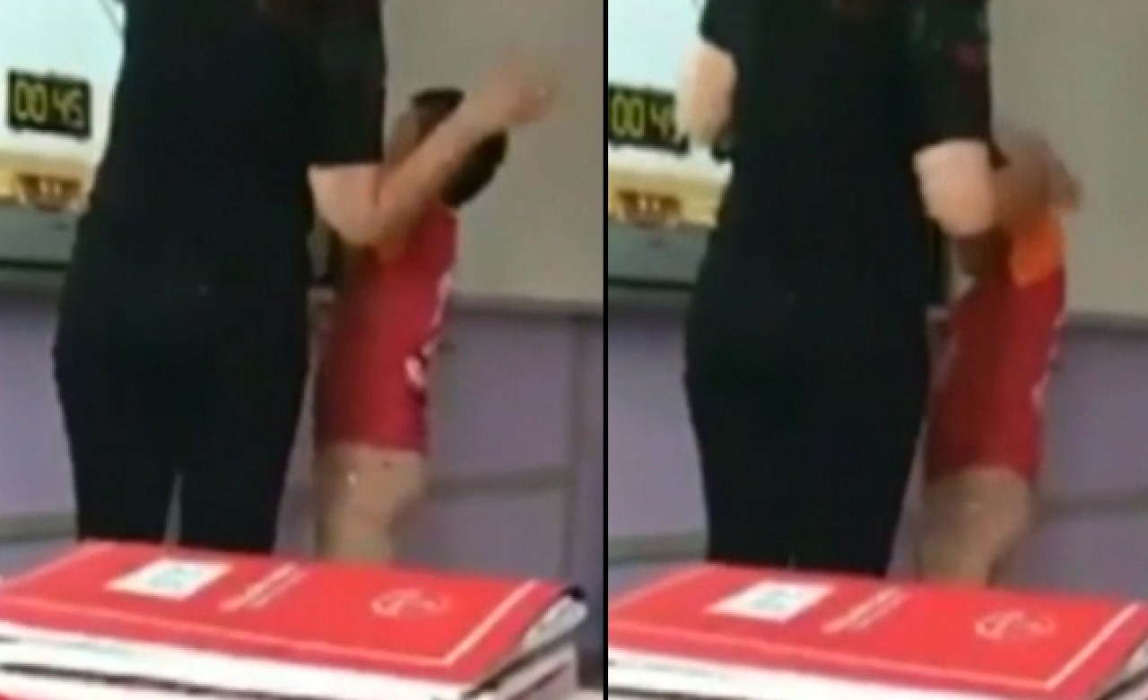 İlkokulda skandal görüntüler! Öğrencinin kulağını çekip tokat attı