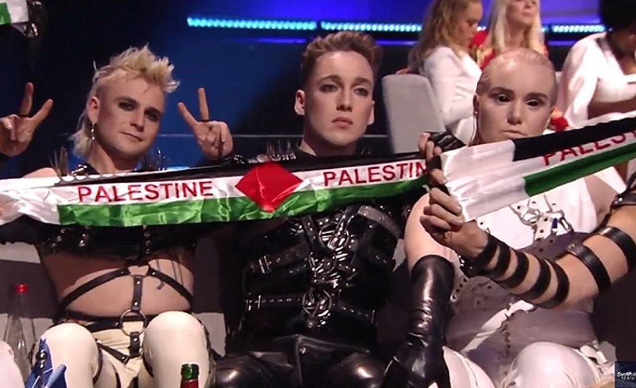 İsrail zulmüne karşı 'bayrak' açtılar! Eurovision'da Filistin damgası