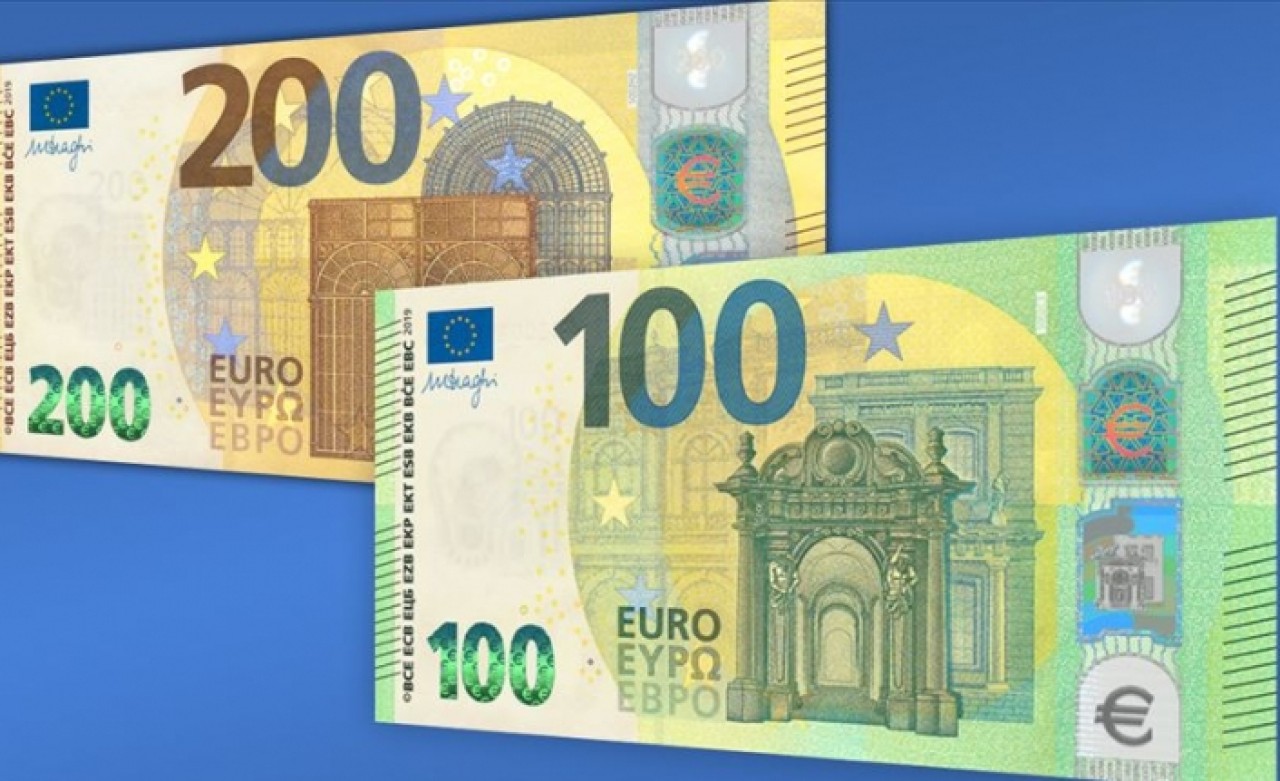 Yeni 100 ve 200 euroluk banknotlar tedavülde