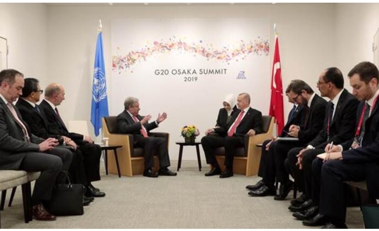 Cumhurbaşkanı Erdoğan G20'de BM Genel Sekreteri Guterres’i kabul etti