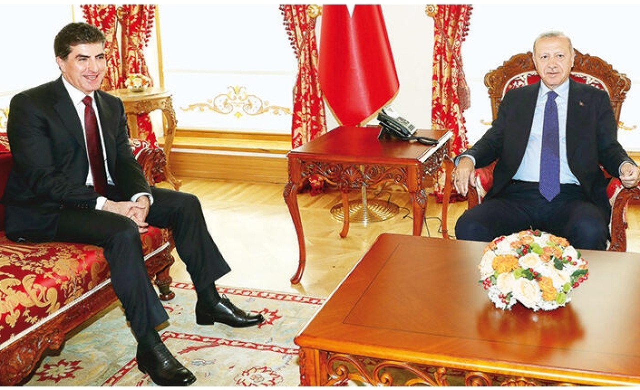 Cumhurbaşkanı Erdoğan,  Neçirvan Barzani'yi kabul etti