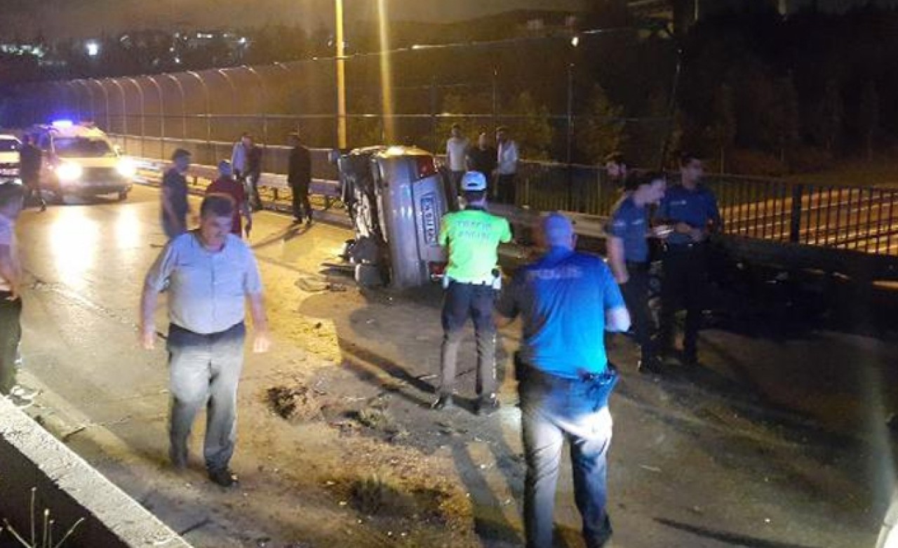 Küçükçekmece'de feci kaza: 1 ölü,  5 yaralı