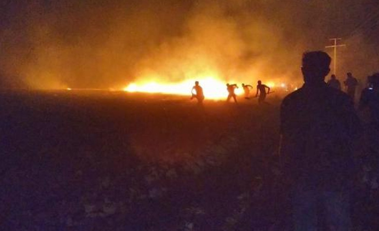 Tarım arazisine düşen yıldırım,  10 bin dönüm ekini kül etti