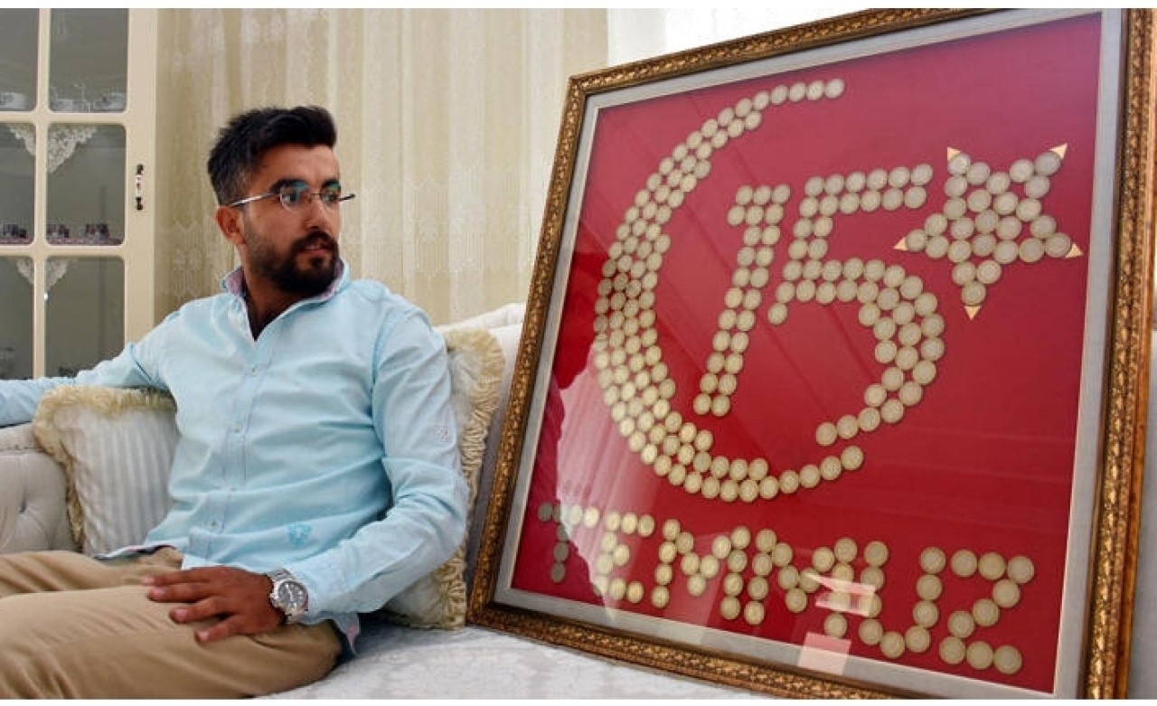 251 şehit anısına 251 adet 1 TL ile tablo yaptı