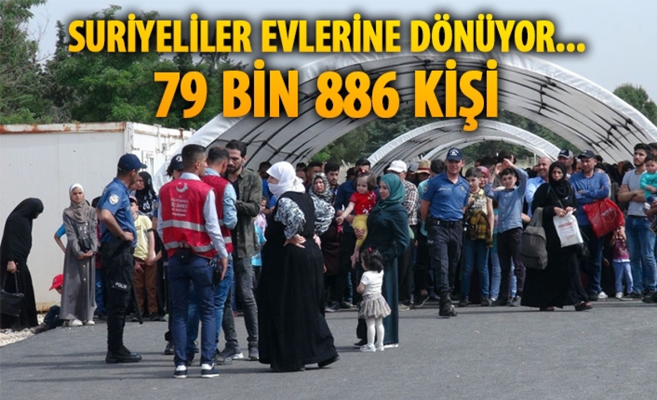 6 ayda 79 bin 886 Suriyeli ülkesine geri döndü