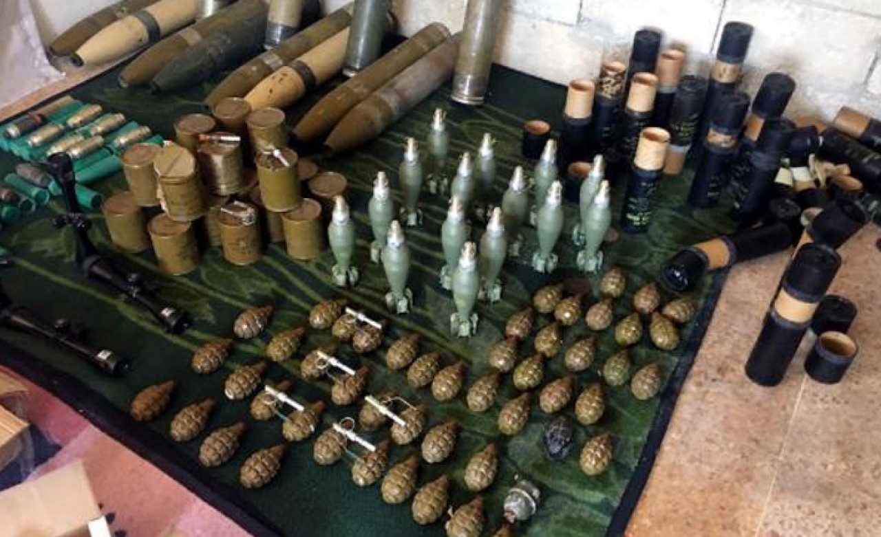 Afrin'de,  PKK'nın mühimmat deposu ele geçti