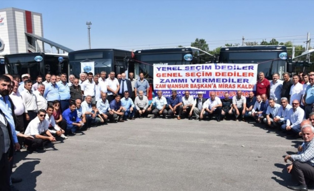 Ankara'da özel halk otobüsçüleri yüzde 45 zam istedi