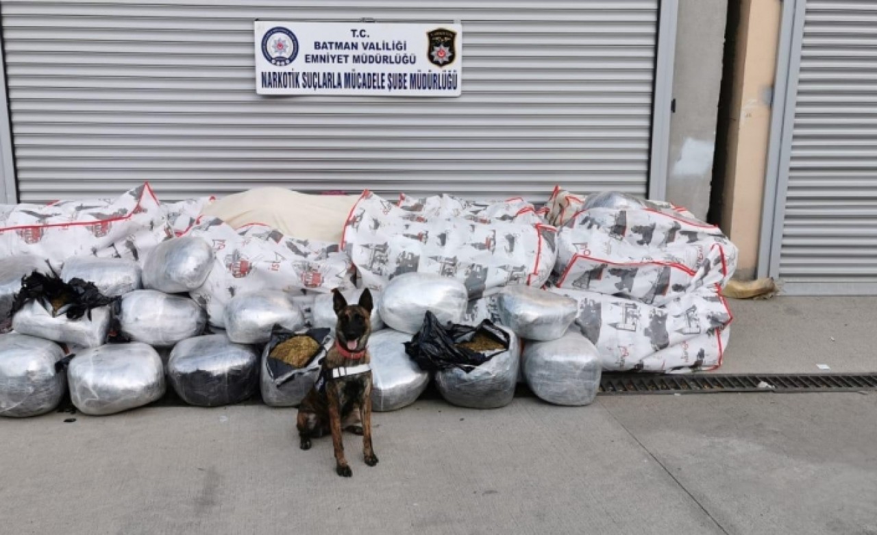 Batman'daki uyuşturucu operasyonunda 1 ton esrar ele geçirildi