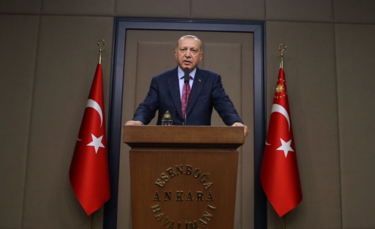 Erdoğan: Örtülü veya açık hiçbir yaptırım tehdidi Türkiye'yi haklı davasından vazgeçiremez