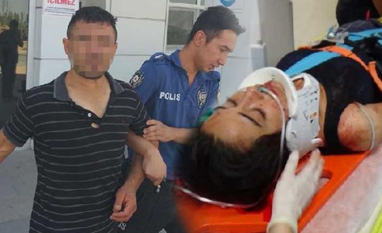 Eşi boğazından bıçakladı,  balkondan atlayıp yardım istedi