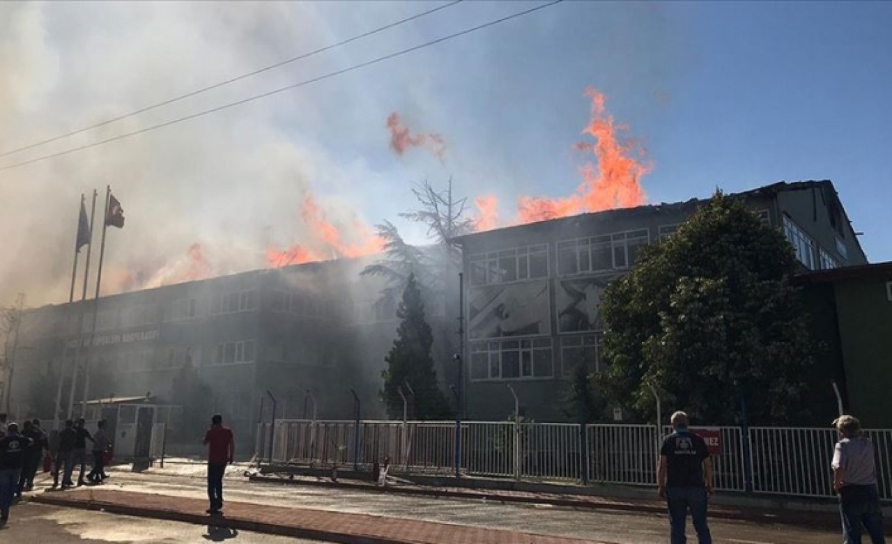 Konya'da silah fabrikasında yangın