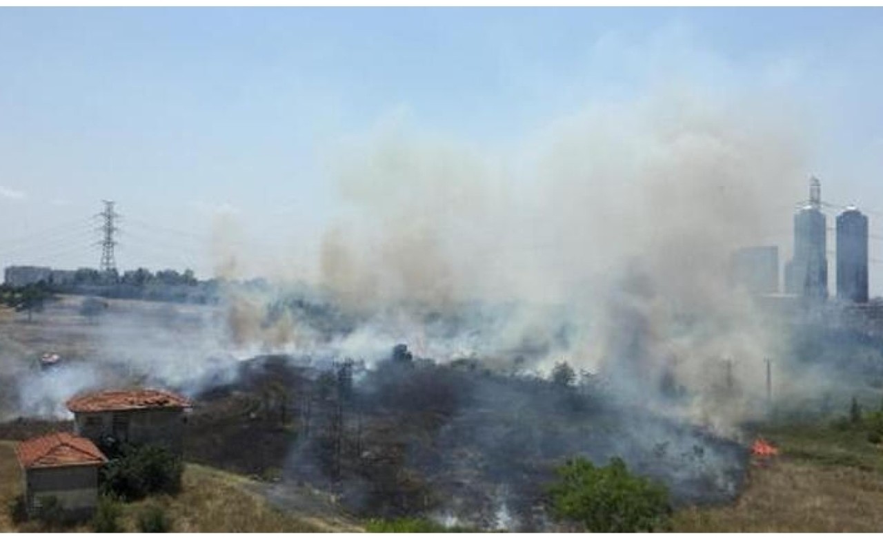 Metris Cezaevi yakınında yangın