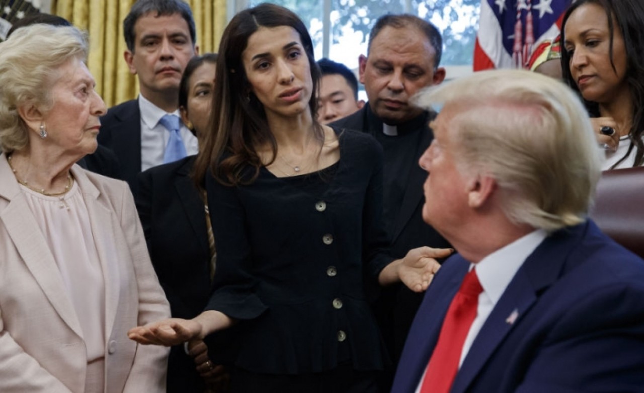 Nobel ödüllü aktivist ile bir araya gelen Trump 'bilgisizliğiyle' olay oldu: Sana neden ödül verdiler?