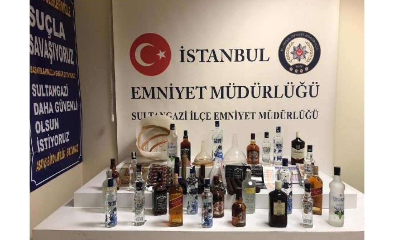 Sultangazi'de 400 bin TL'lik sahte içki operasyonu
