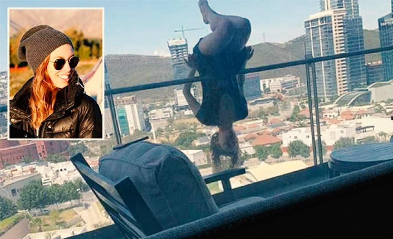 Balkonda yoga yapan genç kadın bu hareketi denedi: Sonrası korkunç