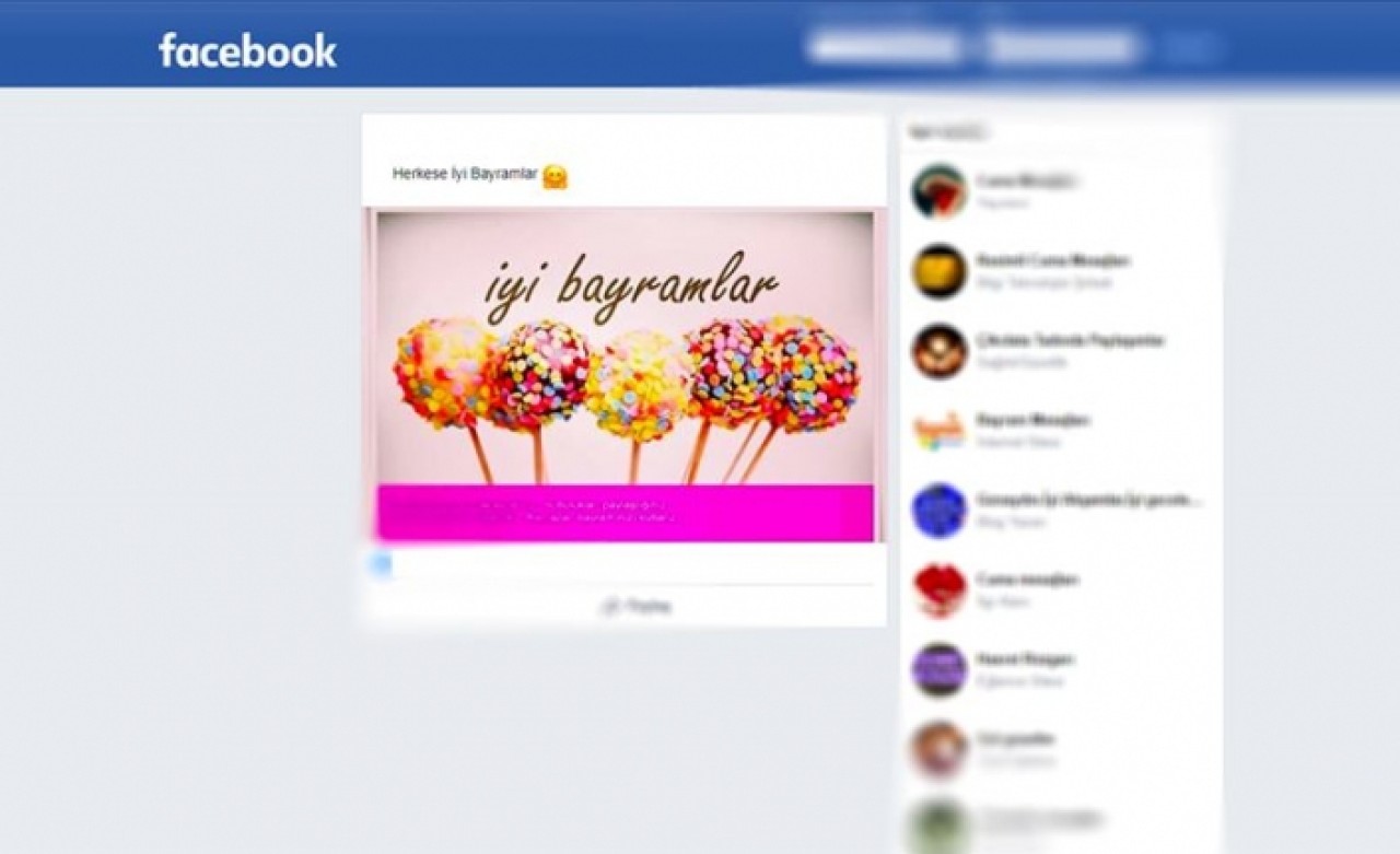 'Bayramları sosyal medyadan kutluyoruz'