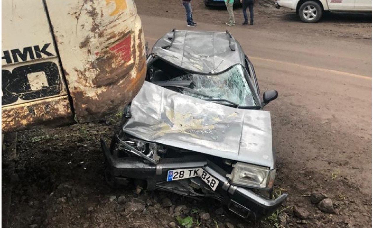 Giresun'da feci kaza: 4 kişi yaralandı