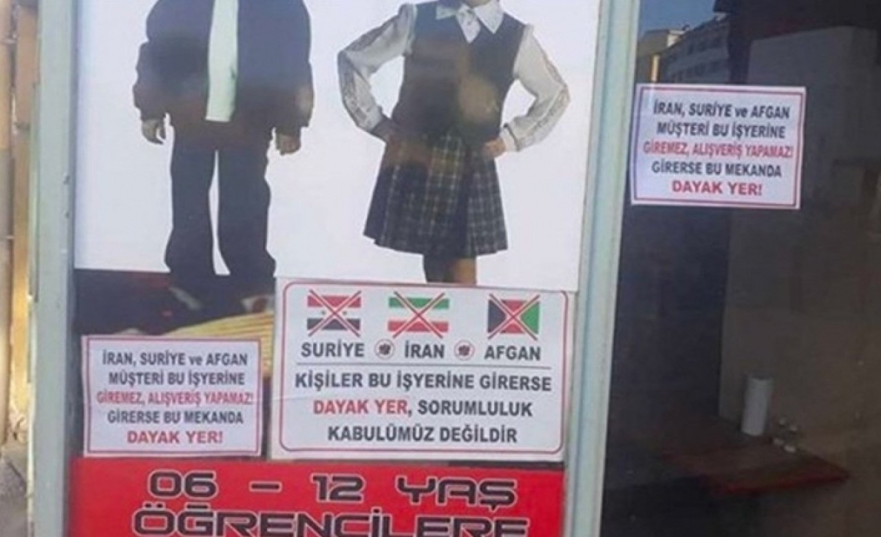 ‘Suriyeliler giremez’ yazısına uyarı