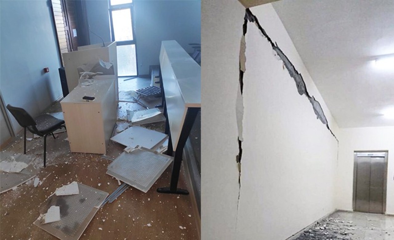 İnönü Üniversitesi'nde Skandal Olay: Hasar Gören Binada Öğrenciler Sınava Girdi!