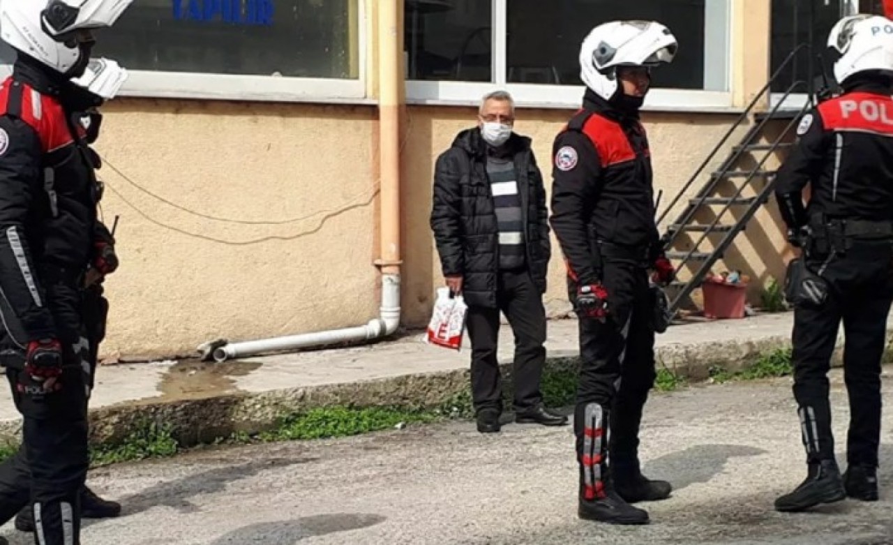 Karantinaya uymayan kişi polis eşliğinde hastaneye götürüldü