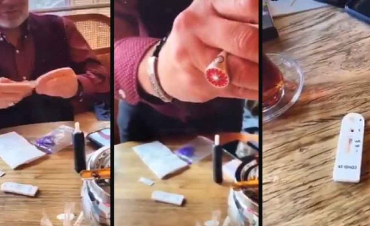 Skandal görüntüler: Ethem Sancak'ın yeğeni sosyal medyadan koronavirüs testi yaptı