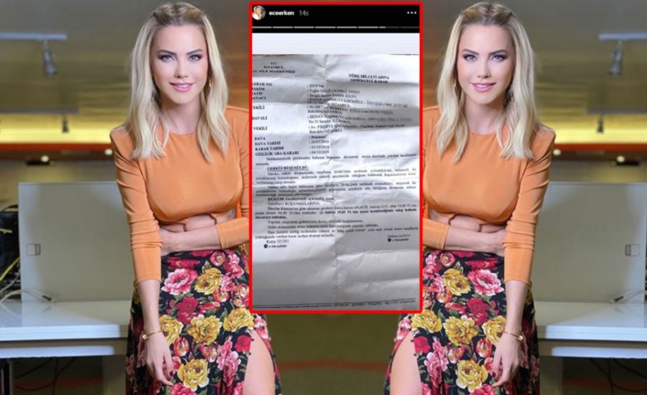 Ece Erken'in ifşa ettiği boşanma belgesi sahte çıktı