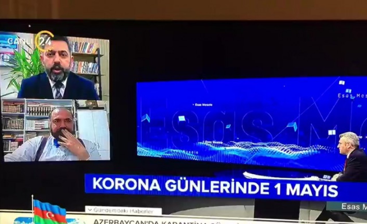 Kanal 24'te skandal görüntü: Herkesin önünde birasını yudumladı!