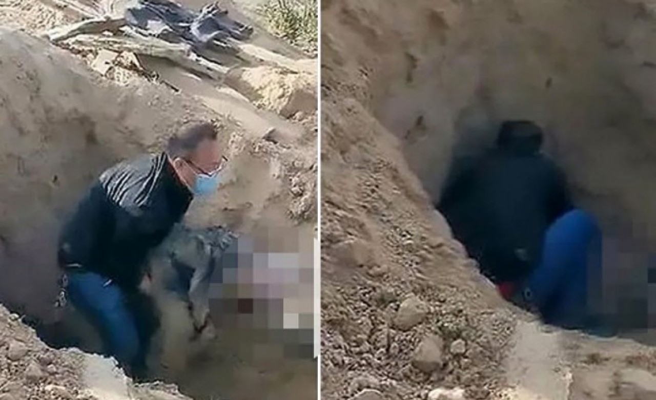 Yok böyle vahşet: Cani adam engelli annesini diri diri toprağa gömdü!