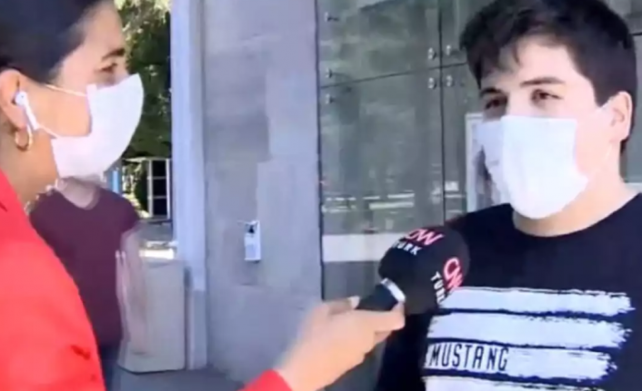 Sınavdan çıkan gencin,  spikerin sorusuna verdiği yanıt kahkahalara boğdu