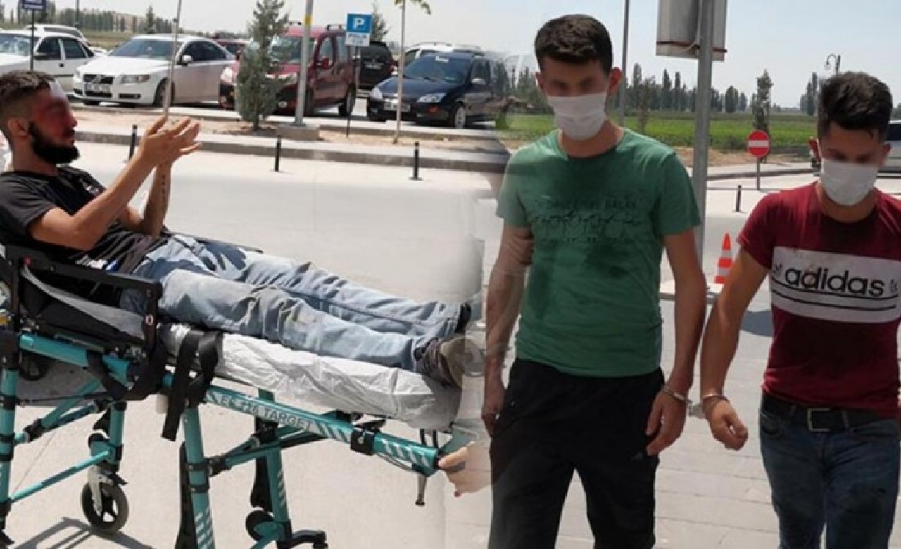 Bıçaklanan genç,  bir gün sonra bıçaklayanı döverek hastanelik etti