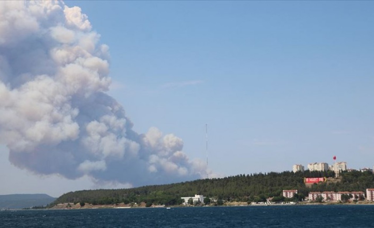 Gelibolu Yarımadası yanıyor: Çanakkale Boğazı'nda gemi trafiği durduruldu