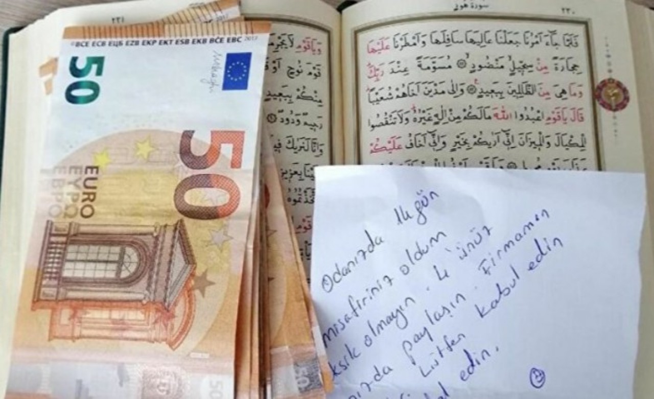 Karantina için odalarında kaldığı öğrencilere 400 euro bıraktı