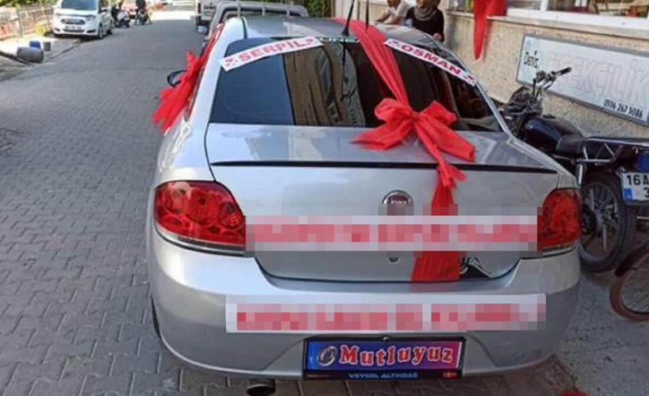 Koronavirüs süreci gelin arabalarına da yansıdı: Gören dönüp bir daha baktı!