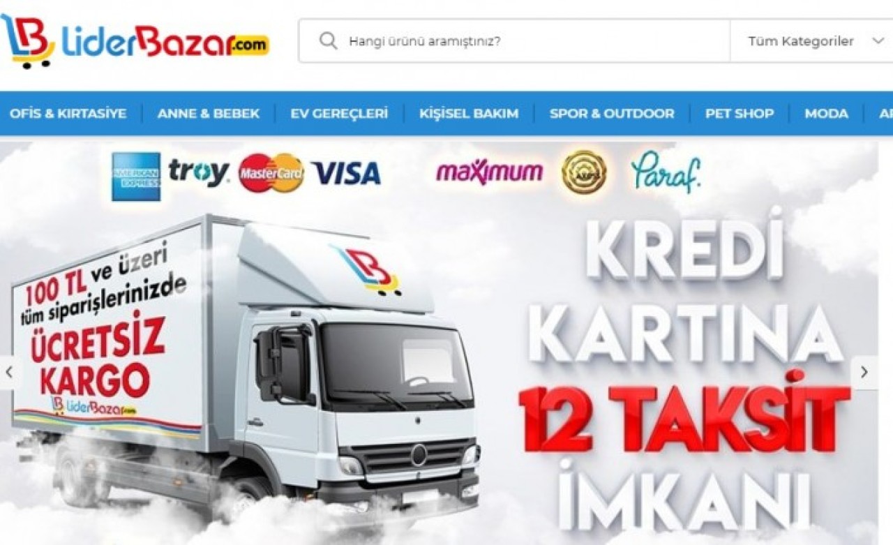 Online alışveriş için Lider Bazar güvencesi
