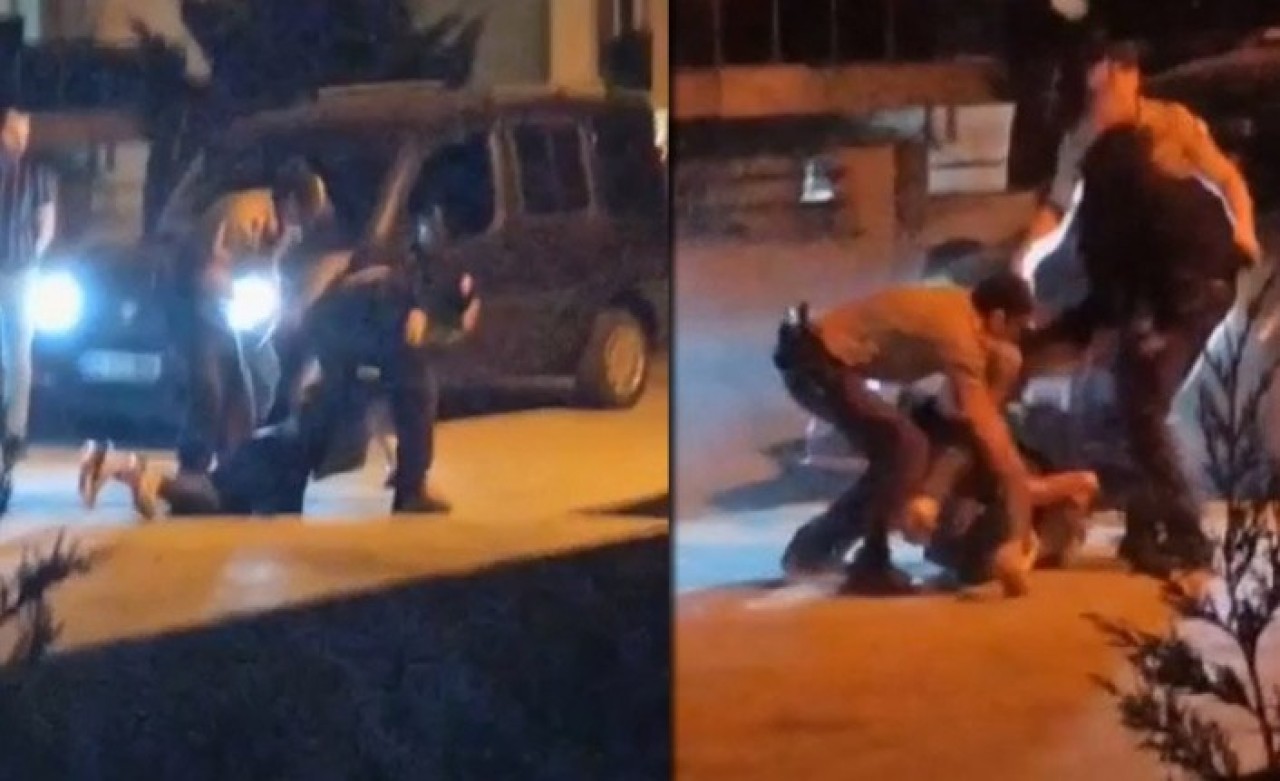 Sakarya'da 4 bekçi Samet Aslan'ı tekme tokat döverek gözaltına aldı