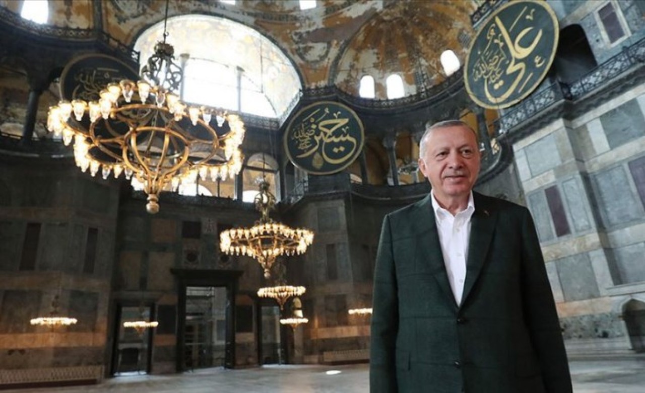 Cumhurbaşkanı Erdoğan,  Ayasofya Camii'nde 