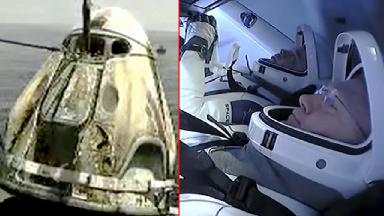 2 ay önce uzaya giden ABD'li astronotlar dünyaya döndü