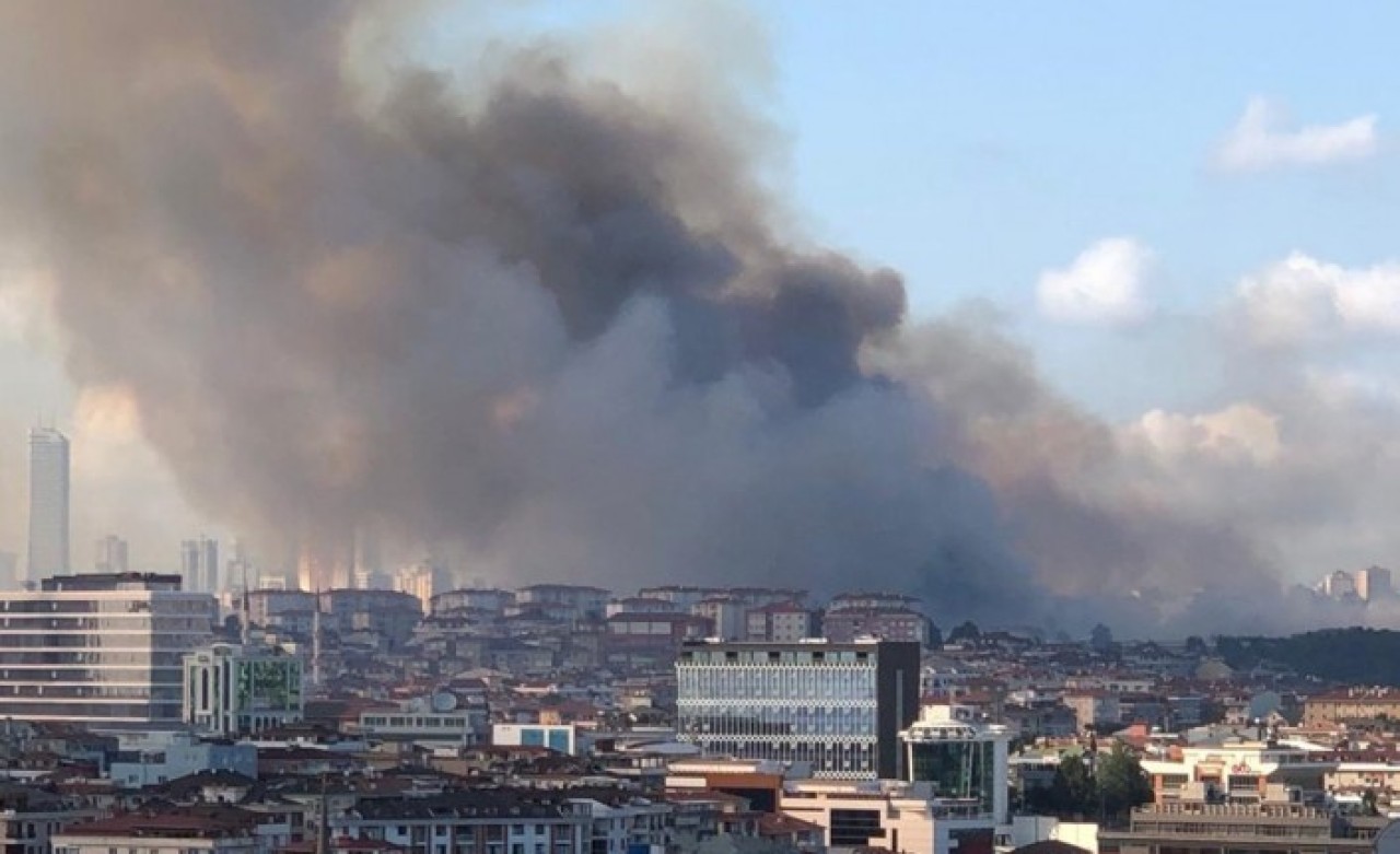 Bir yangın da İstanbul'da çıktı