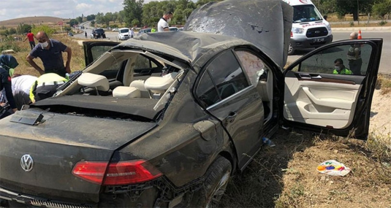 Giresun'daki Bakan Kurum'un korumaları Çorum'da kaza yaptı
