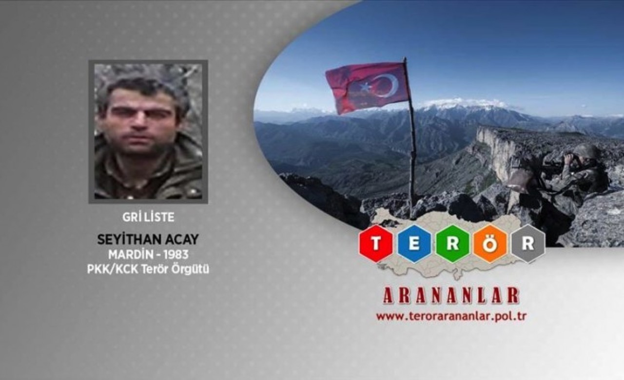 Gri listedeki PKK'lı Seyithan Acay öldürüldü