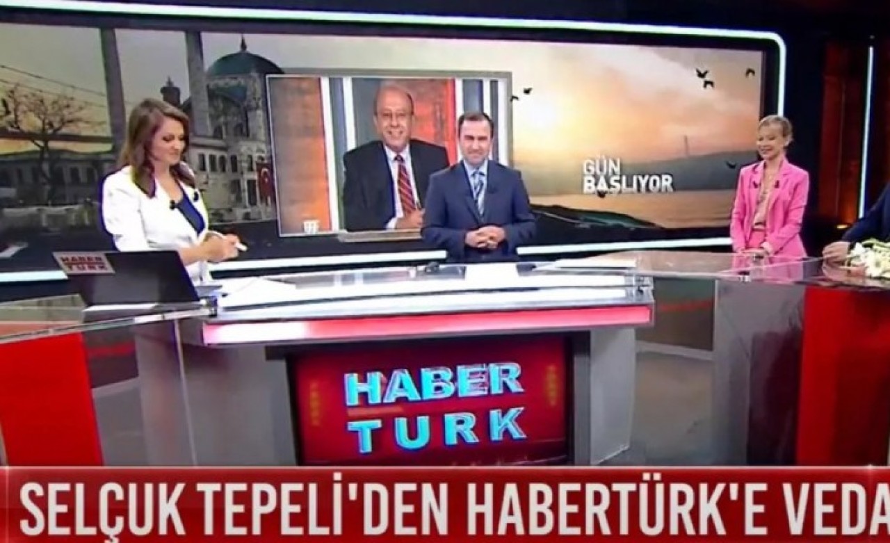 Selçuk Tepeli Fox TV için Habertürk'e canlı yayında veda etti