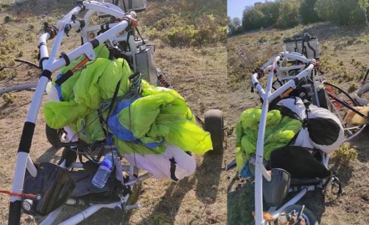 Amanoslar'da terör örgütü PKK'ya ait paramotor ele geçirildi