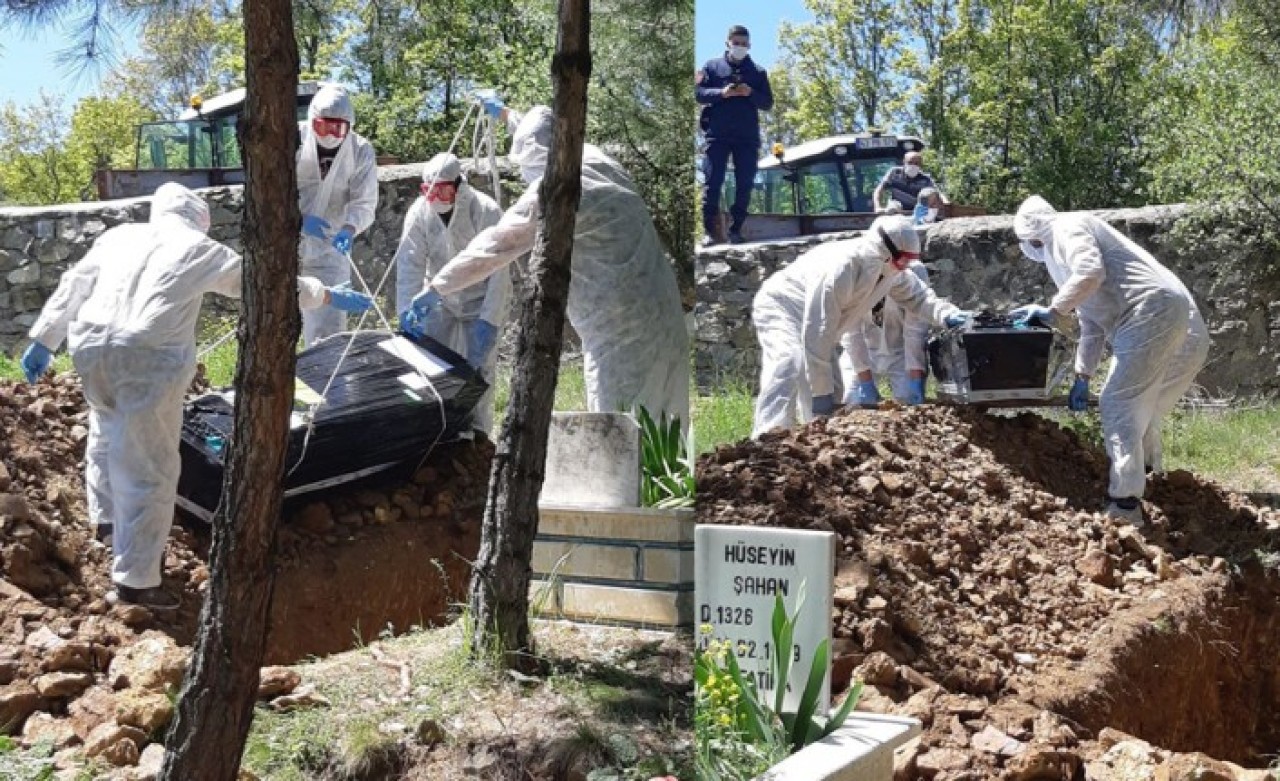 Kütahya'da üzücü anlar: Koronavirüsten ölen 5 kişinin cenazesinde bir ilk yaşandı!