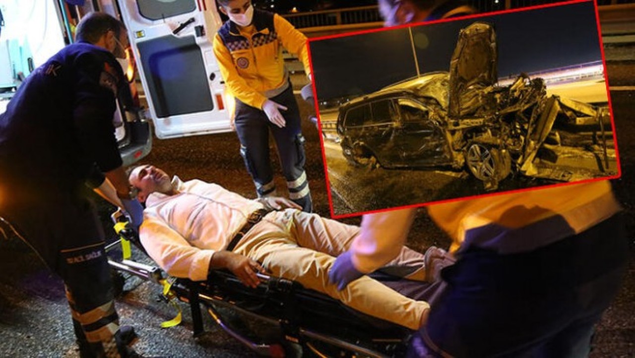 Ünlü CEO Aykut Ferah kaza geçirdi: Cipi hurdaya döndü