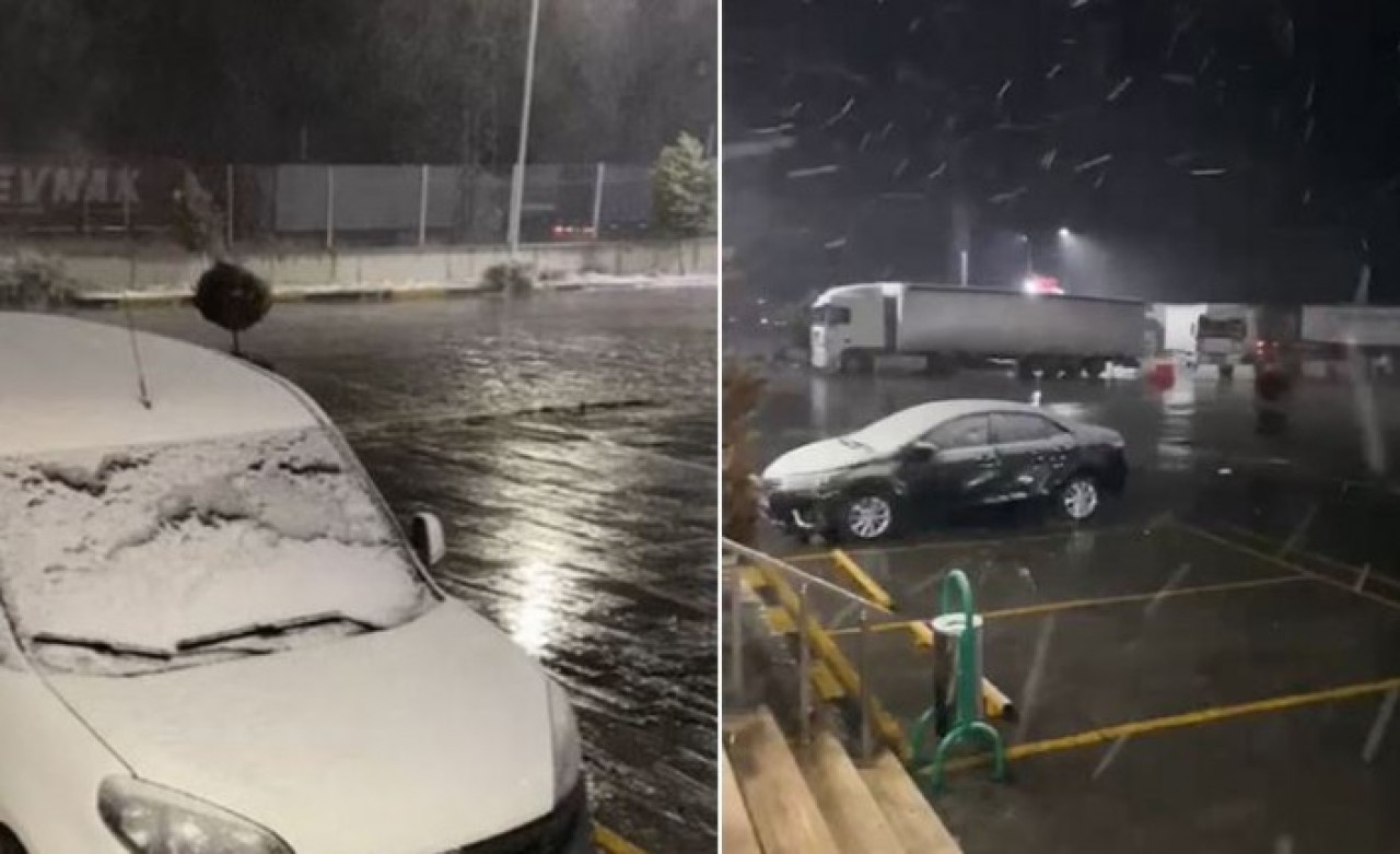 Edirne'de kar yağışı başladı