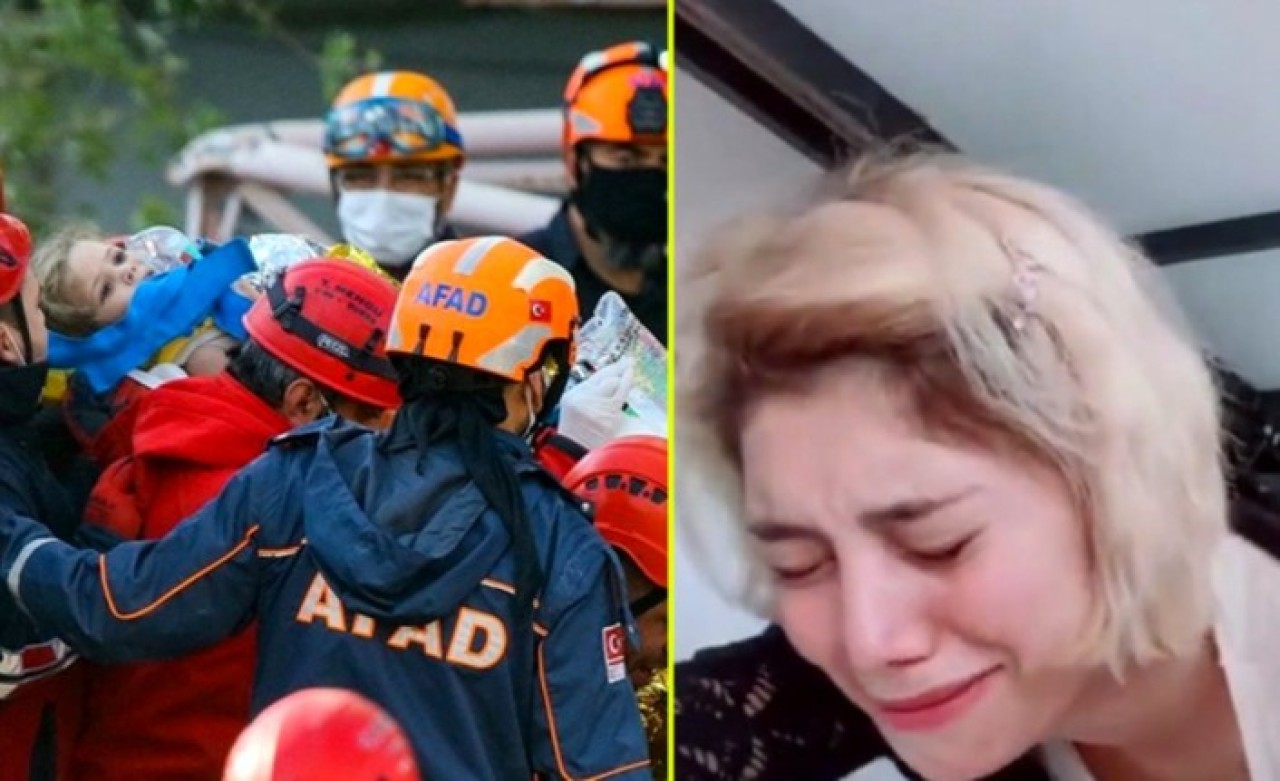 Ayda'nın enkaz altındaki zor anları taklit etti: Linç edilince videoyu kaldırdı